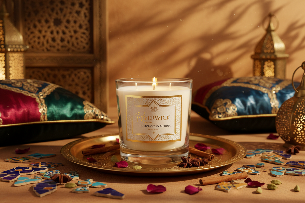 The Moroccan Medina Candle in Clear Jar